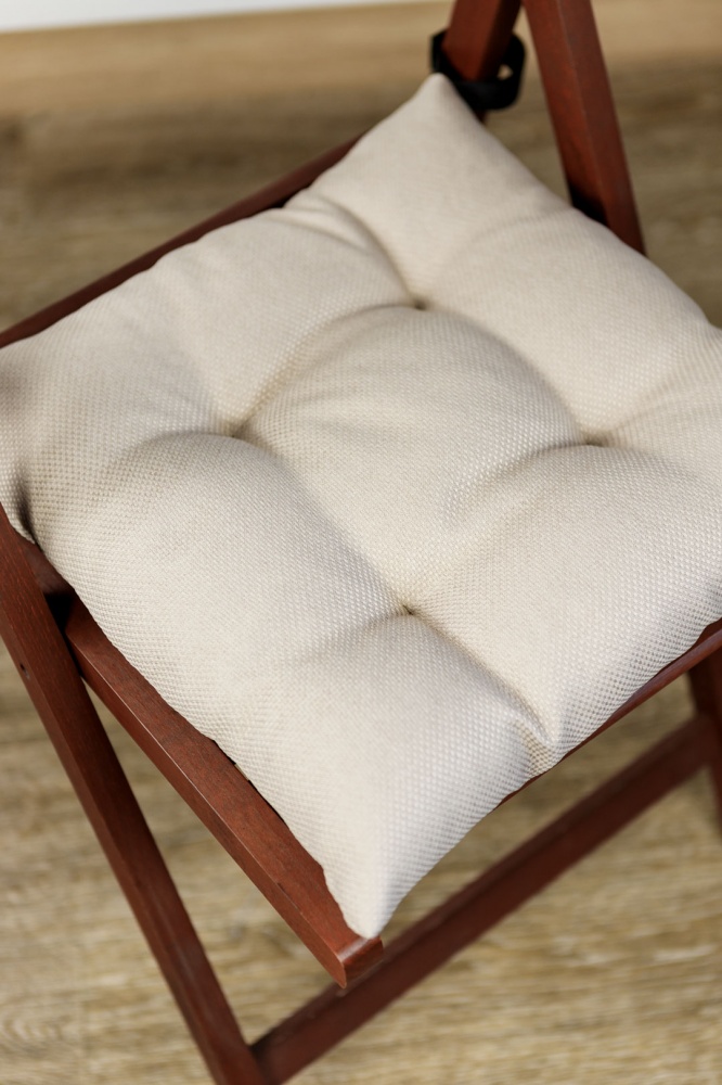 Подушка на стул 40х40 см LEON беж на липучке Прованс