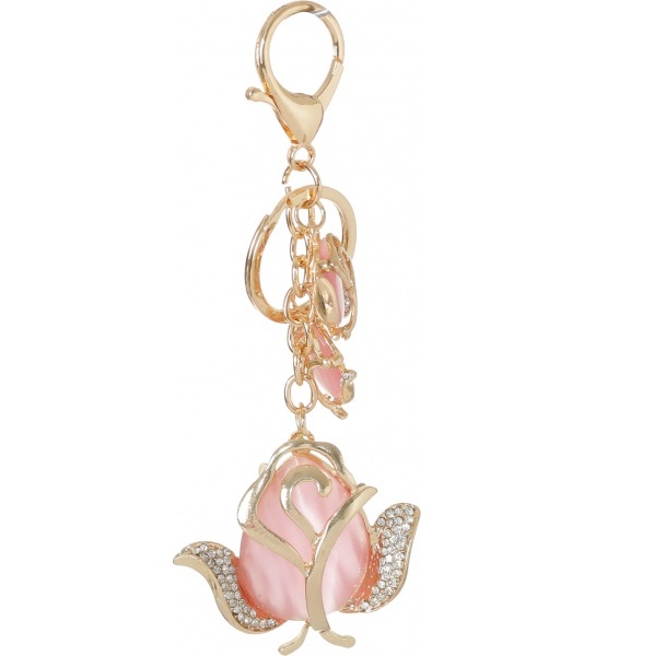 Брелок для рюкзаков Nota Bene Розовая роза 14,5х5 см