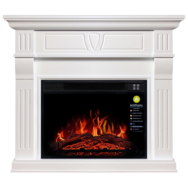 Камінокомплект ArtiFlame BEETHOVEN АF23 білий б’янко