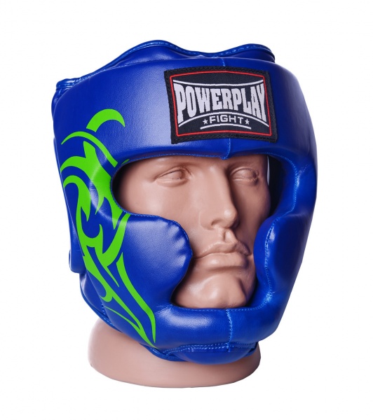 Шлем боксерский PowerPlay 3043 синий р. L 