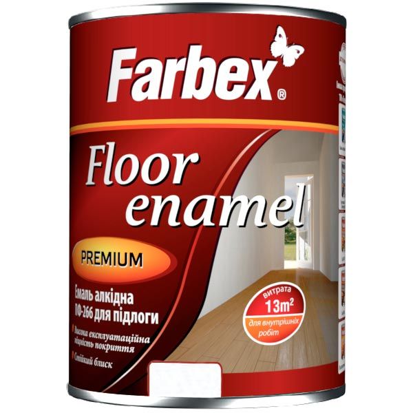 Емаль Farbex алкідна ПФ-266 червоно-коричневий глянець 2,8кг