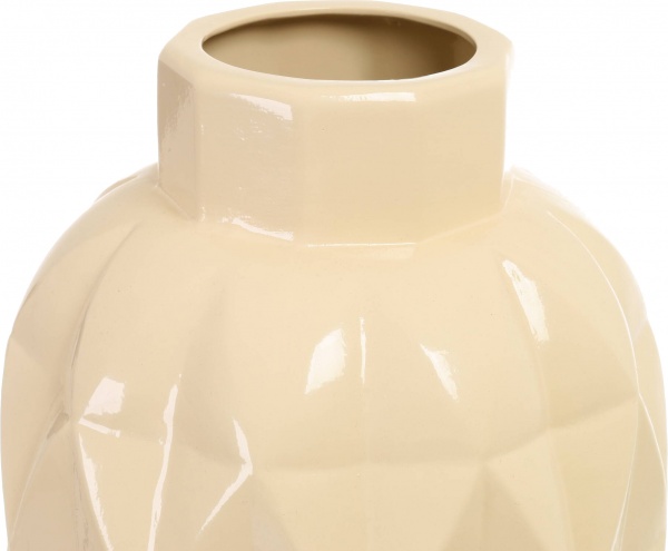 Ваза керамическая Nana ceramics Моли 63 см бежевый глянец 