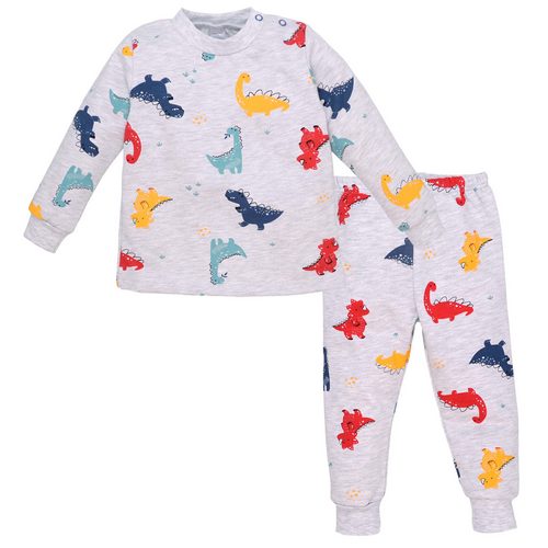 Піжама дитяча для дівчаток Татошка р.116–122 сірий із малюнком 0102202сди 