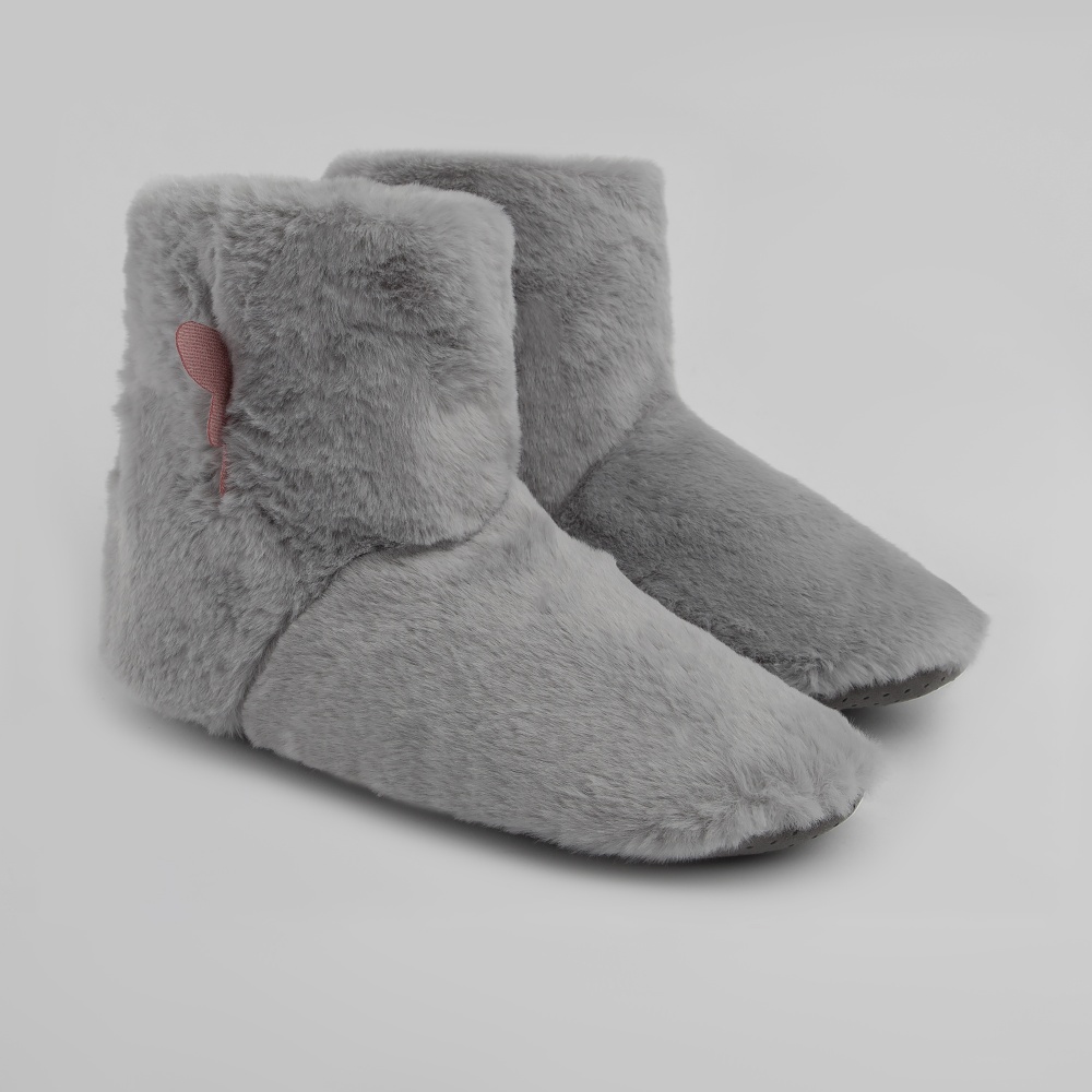 Тапки домашние Twins меховые с крылышками р.38/39 серый