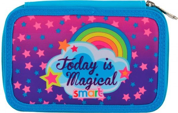 Пенал твердый двойной HP-01 Unicorn Smart голубой