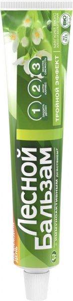 Зубная паста Лесной бальзам с экстрактами алоэ вера и белого чая на отваре трав 75 мл
