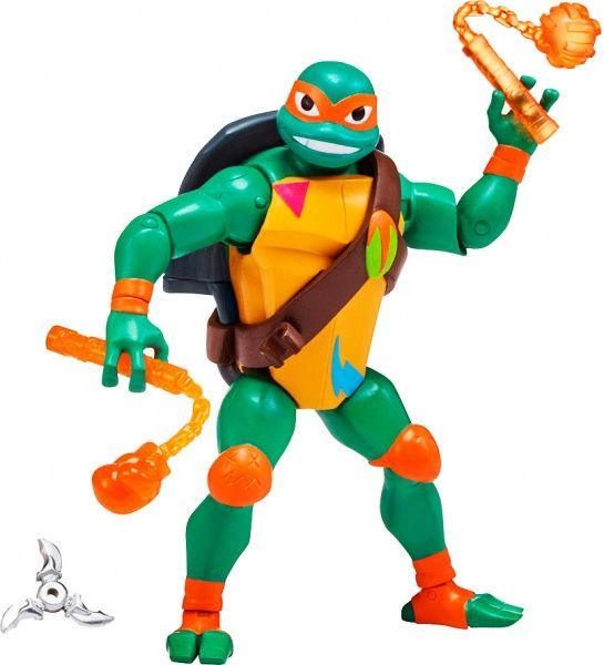 Фигурка TMNT серии «Эволюция Черепашек-Ниндзя» с боевым панцирем - Микеланжелло (12 см) 