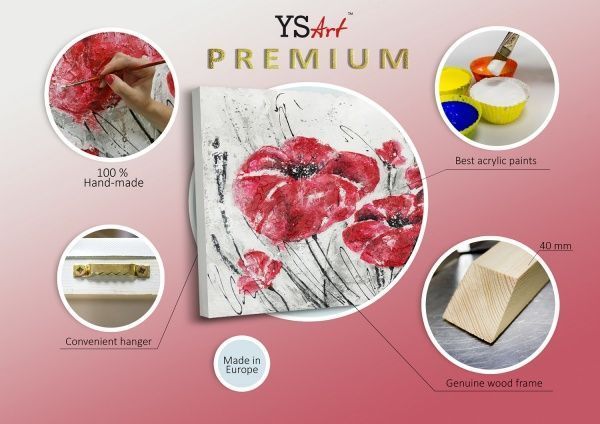 Картина Червоні маки 80x120 см Юрис Проф Арт 