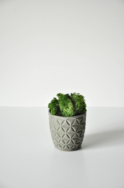 Кашпо декоративное Pattern серый бетон