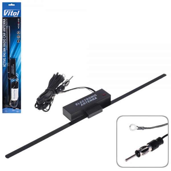Антена автомобільна Vitol з підсилювачем 61102 