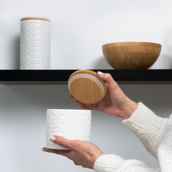 Ємність для зберігання 450 мл KP-18 S White/Wood MVM