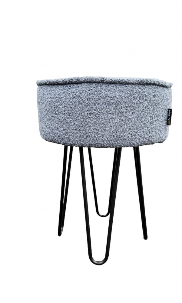 Пуф Lion Шорт-2 480х360 мм серый/черный