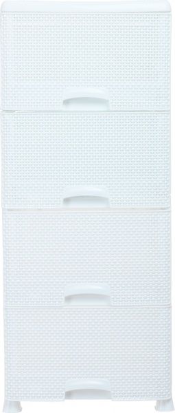 Комод пластиковая OZ-ER K013 на 4 ящика белый 894x368x431 мм