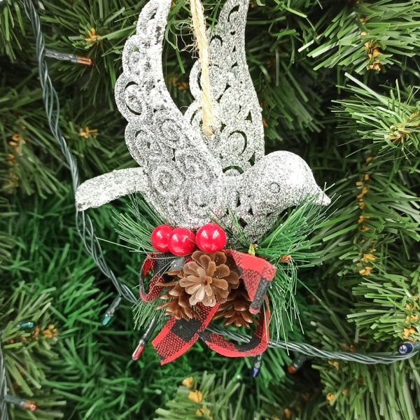 Елочная игрушка Птица E09043S 11 см 