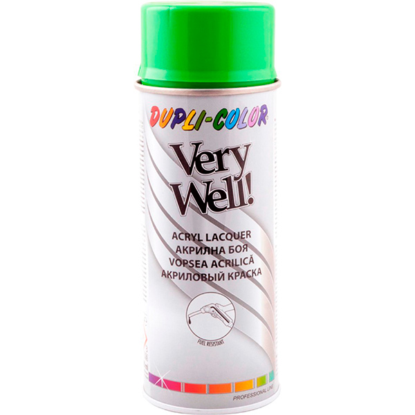 Эмаль аэрозольная Dupli-Color Very Well RAL 6018 желто-зеленый глянец 400 мл