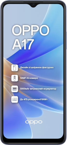Смартфон OPPO A17 4/64GB lake blue 