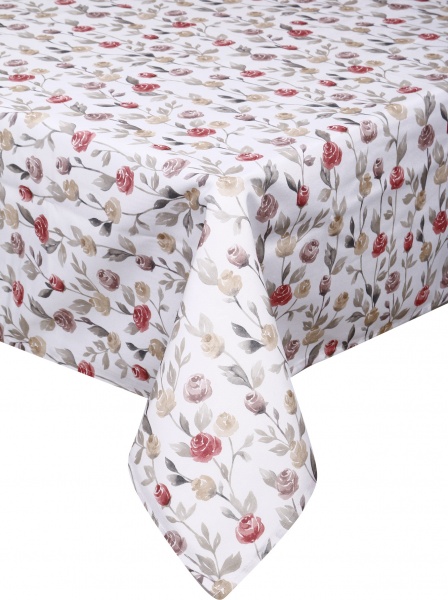 Скатерть Talasa 140x220 см белый с рисунком Luna 
