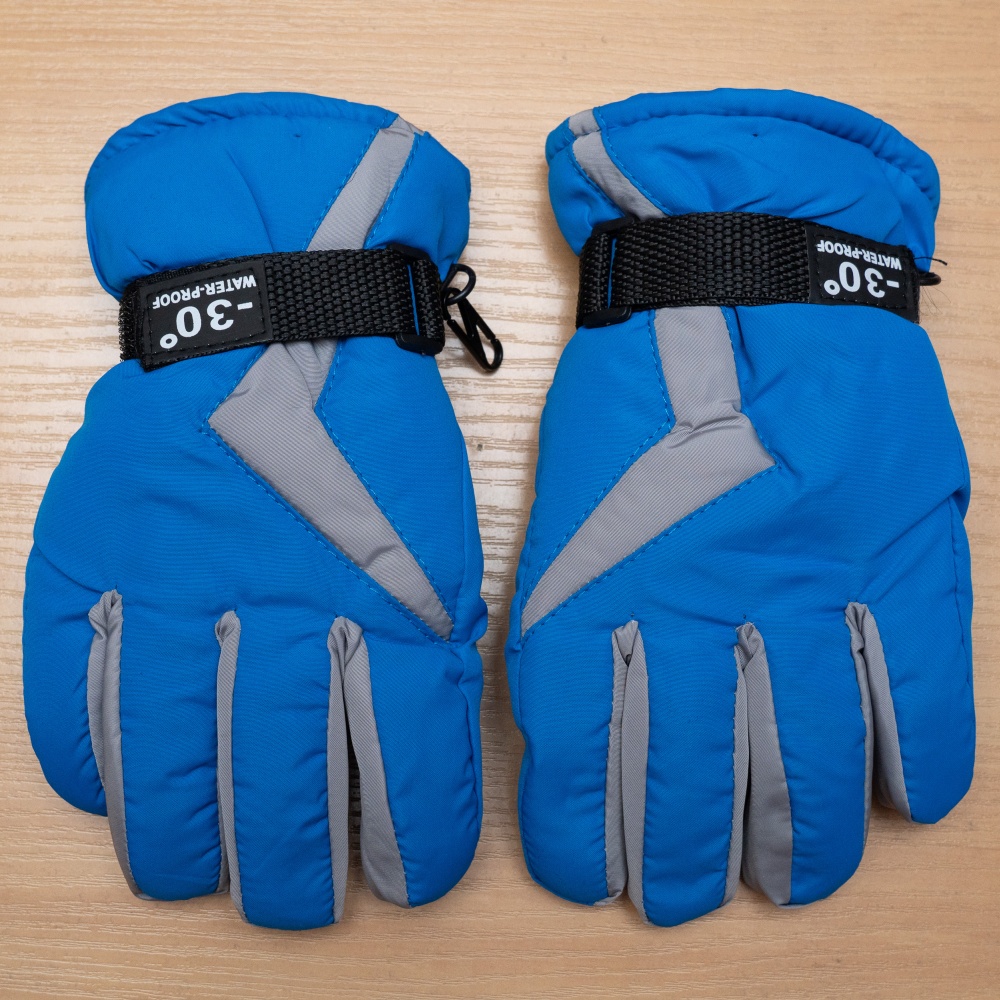 Варежки Devilon лыжные детские р.22 /серый с голубым 519377