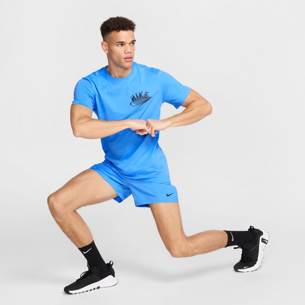 Футболка Nike M NK DF TEE BRAND READ HJ3609-412 р.S синий