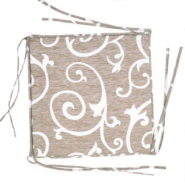 Подушка на стілець на табурет 35х35х2 бежева