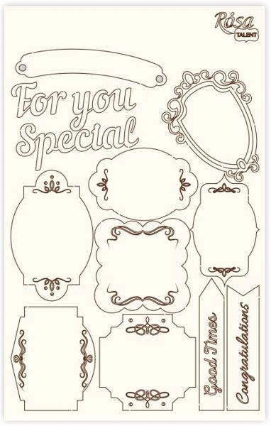 Чіпборд для скрапбукінгу Floral Poem 3 12,8х20 см 94232036 Rosa Talent