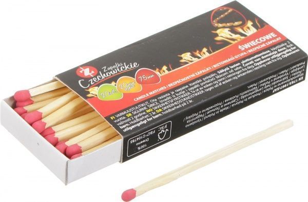 Спички для зажигания свечей PCC 75 мм 20 шт.