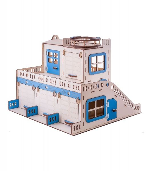 Игрушка деревянная Good Play Гараж для машинок 50х50х40 Мега трек с подсветкой G 004