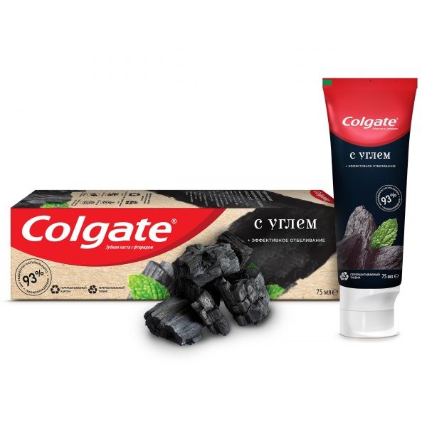 Зубна паста Colgate Naturals Ефективне відбілювання з вугіллям 75 мл