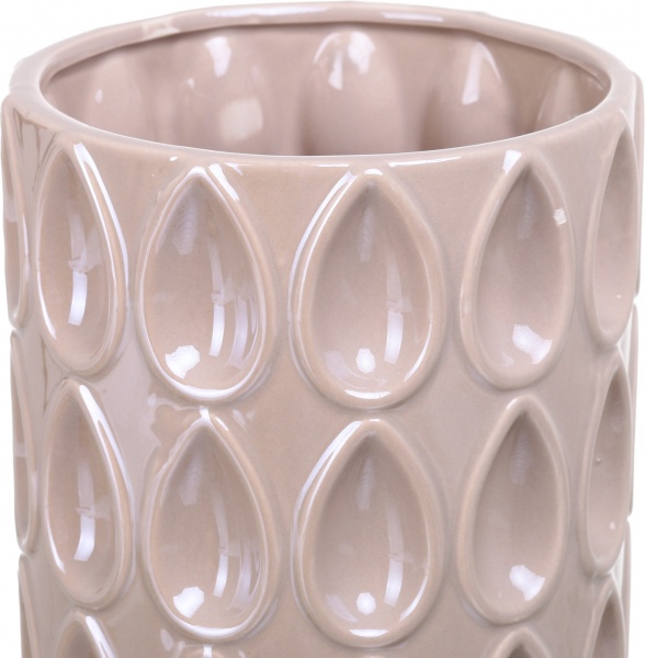 Ваза керамическая бежевая Fest Squama 14,5x14,5x32,3 см