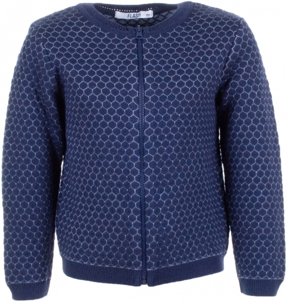 Жакет для девочки FLASH ® 421/3 р.116 синий с серым 19G101-4-1111 