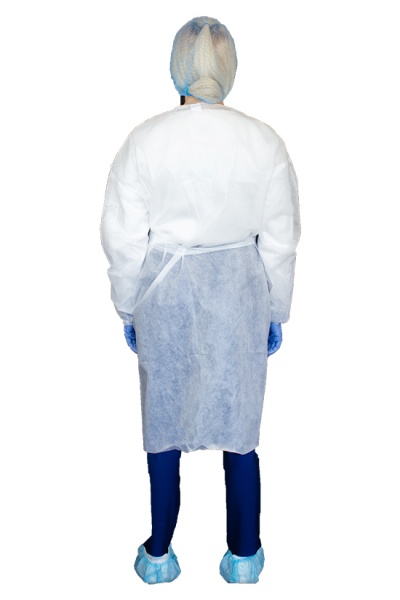 Халат Zorro одноразовый с поясом из спанбонда 35 г/кв. м р. one size рост универсальный UNI белый