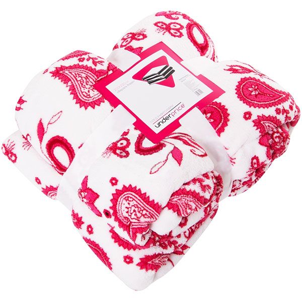 Плед мікрофібра Underprice Версаль бордо 200x220 см