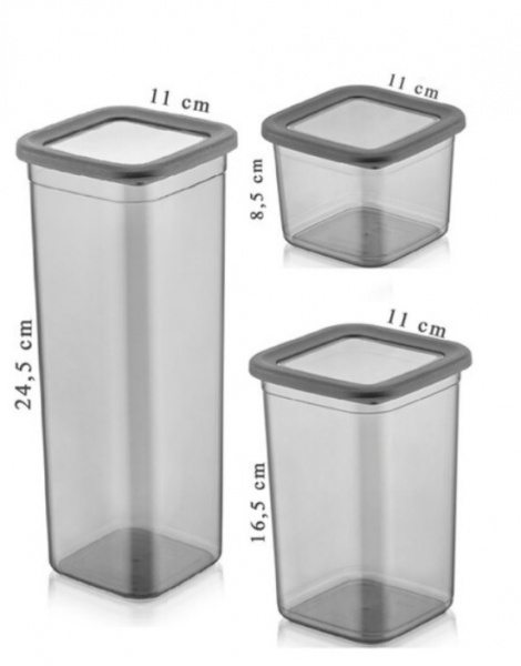 Ємність для сипучих 3 шт. AK 767 Fackelmann