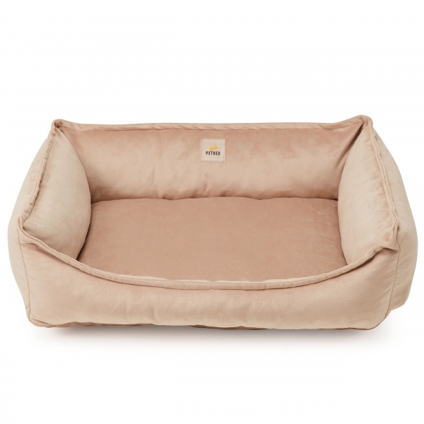 Лежак PETBED Velor Комфорт XL 110x70x27 см бежевый