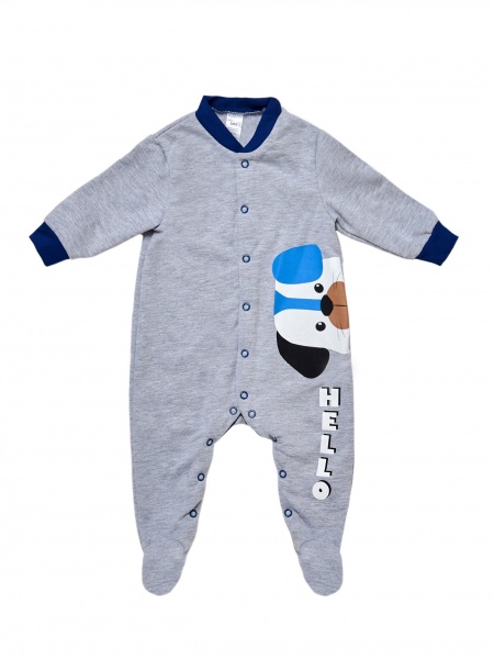 Комбинезон детский для мальчика Smil 108664 р.74 серый меланж 108664 