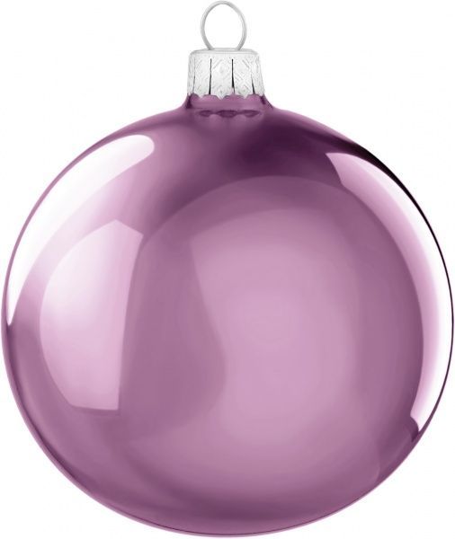 Куля скляна d80 однотонна світла фуксія