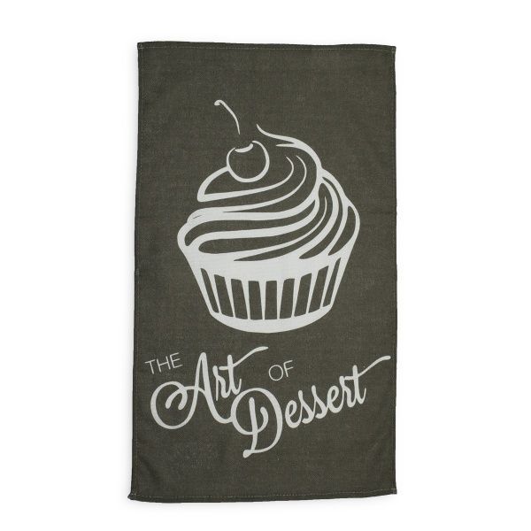 Полотенце кухонное Десерт 35x61 см серый с белым 