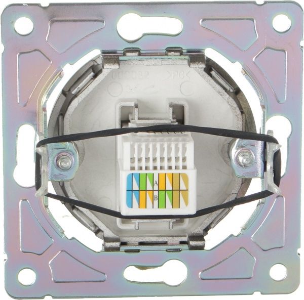 Механизм розетки компьютерная HausMark Bela без крышки черный SNG-SCP.RD20MG1PC-BK