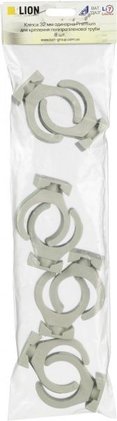 Клипса Lion 32 мм Premium для крепления полипропиленовой трубы 8 шт.
