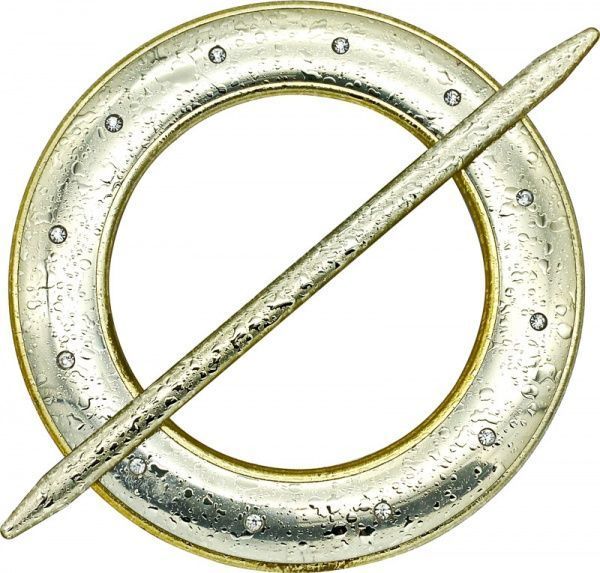 Декор Круг со стразами d150 мм мокрое золото С002-1а MISLT