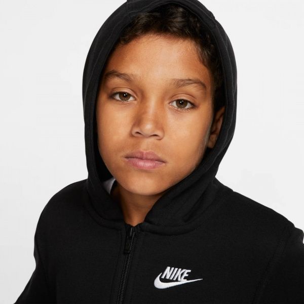 Джемпер Nike B NSW HOODIE FZ CLUB BV3699-010 р. L чорний