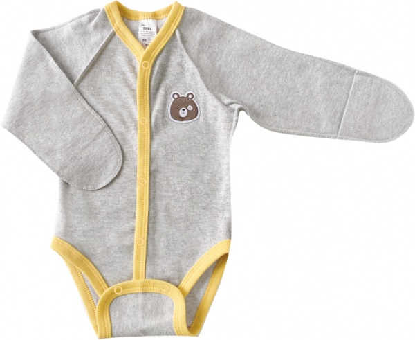 Боди детское для мальчика Smil р.80 серый меланж 102721 