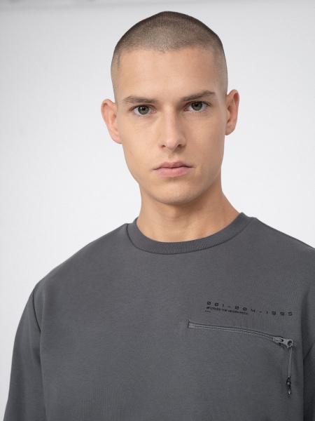 Свитшот 4F SWEATSHIRT M225 4FSS23TSWSM225-22S р.3XL серый