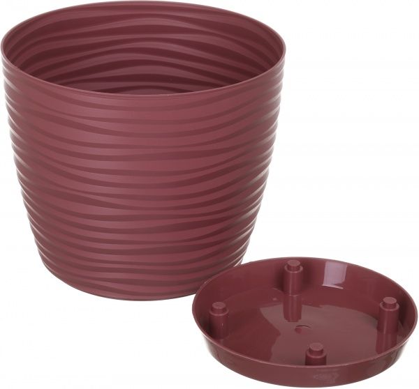 Вазон пластиковый Form Plastic Сахара мини-19 круглый 3,4л марсала 