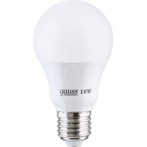 Лампа светодиодная Gauss Elementary 2 шт./уп. 10 Вт A60 матовая E27 220 В 4100 К 23220T 