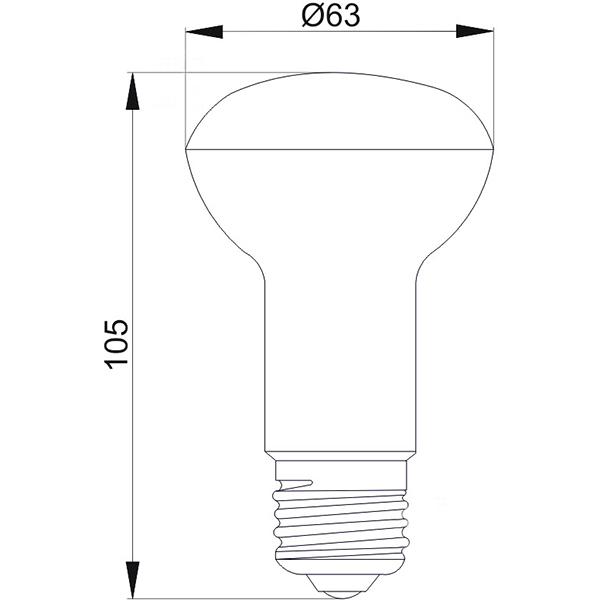 Лампа світлодіодна IEK ECO 8 Вт R63 матова E27 220 В 3000 К