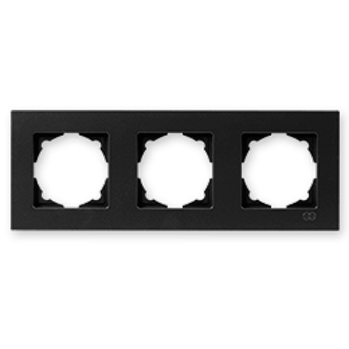 Рамка трехместная Gunsan Eqona горизонтальная черный 01 40 34 00 000 143
