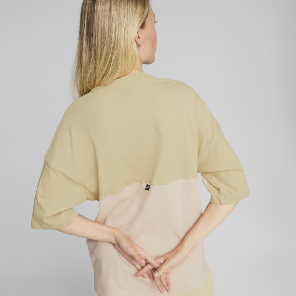 Футболка Puma Power Colorblock Tee 84995067 р.S бежевый