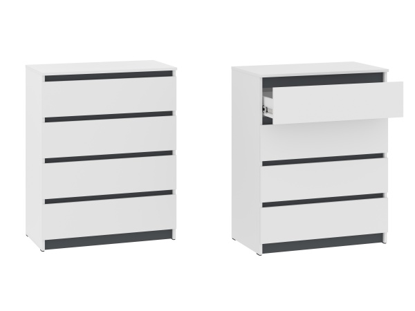 Комод Пехотин НС-4 800х450х1010 антрацит /белый 