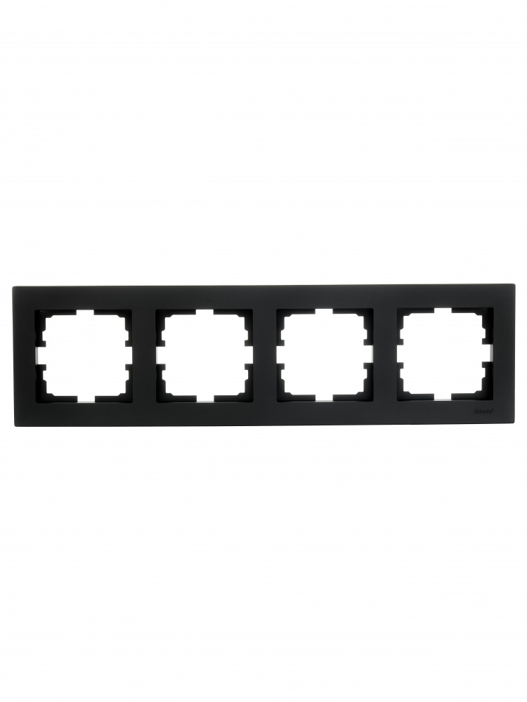 Рамка четырехместная Lezard Vesna горизонтальная антрацит 742-4200-149